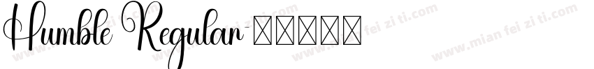 Humble Regular字体转换